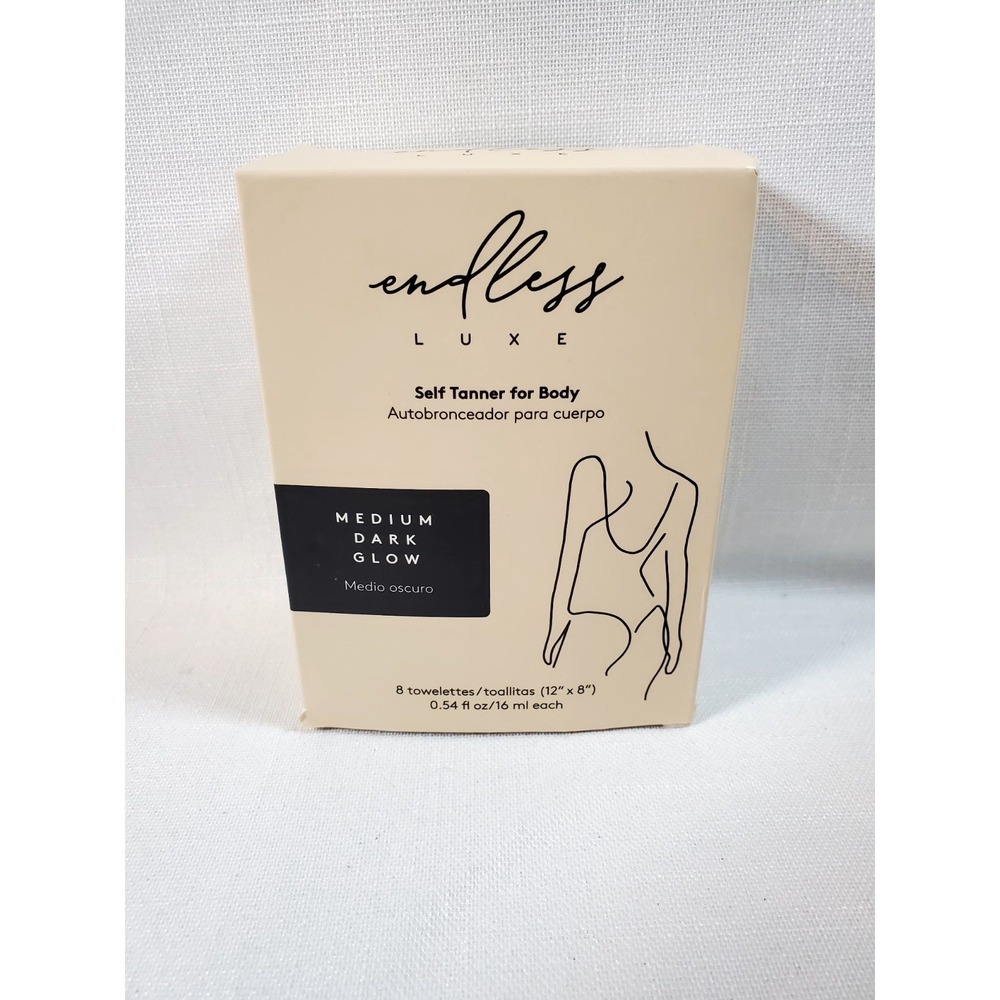 Endless Luxe Self Tanner Body Towelettes Medium‎ Dark Glow 8 Pack